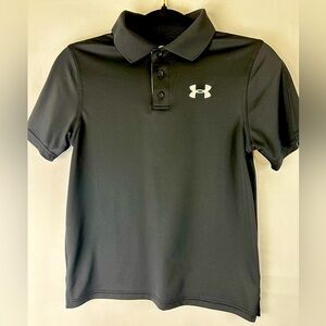 Under Armour Black Polo Shirt Youth Medium